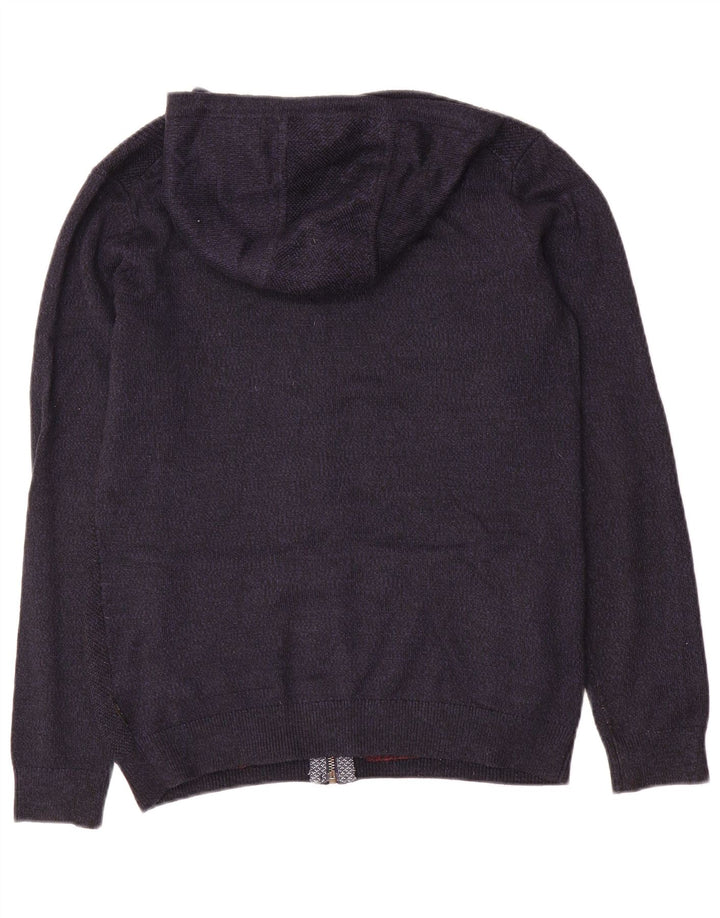 Ted Baker Cardigan à capuche et fermeture éclair pour homme Taille 2 Petit Bleu marine