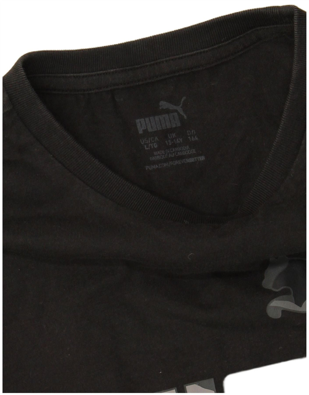 PUMA T-Shirt Graphique Garçon 13-14 ans Noir