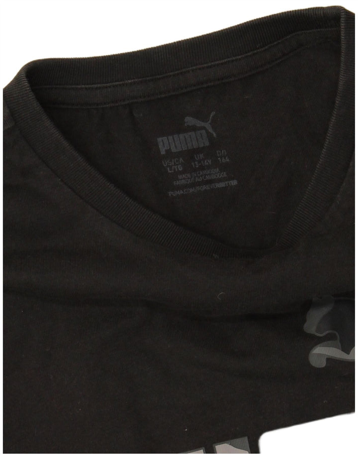 PUMA T-Shirt Graphique Garçon 13-14 ans Noir