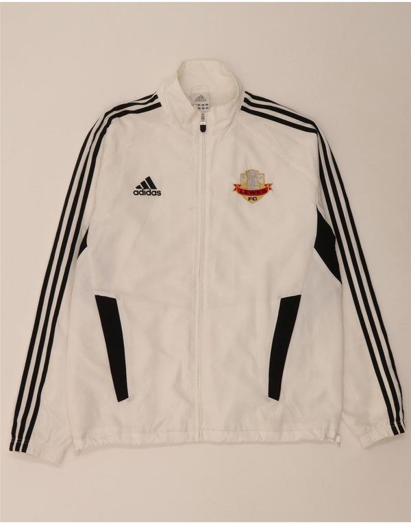 Adidas Veste de survêtement pour homme UK 42/44 Large Blanc Colorblock Polyester