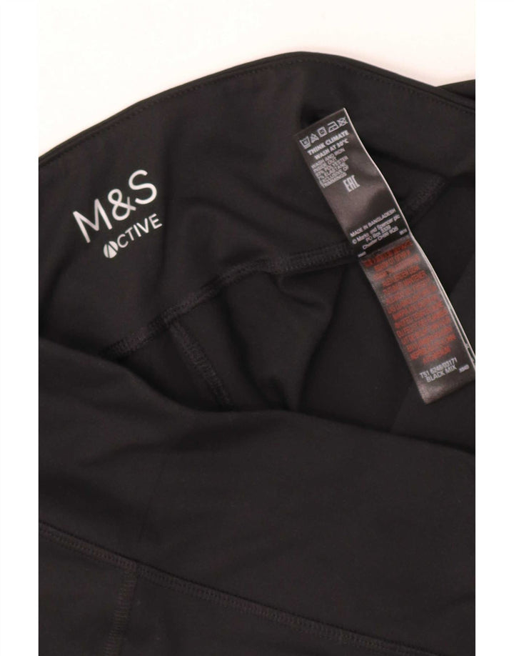 Marks & Spencer Leggings Femme UK 44 Large Noir Polyester