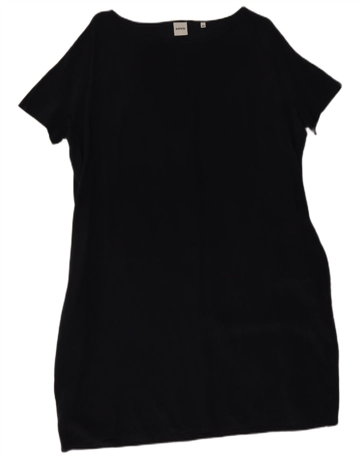 Aspesi Femme Robe Fourreau IT 42 Soie Bleu Marine Moyen