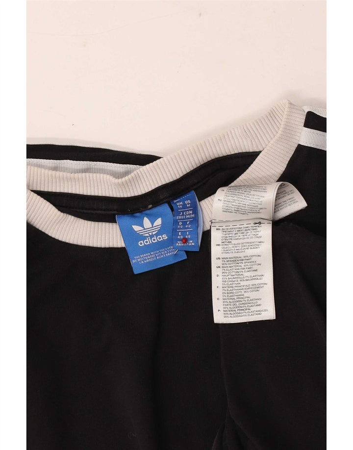 Adidas Haut à manches longues pour femme UK 14 Coton noir moyen