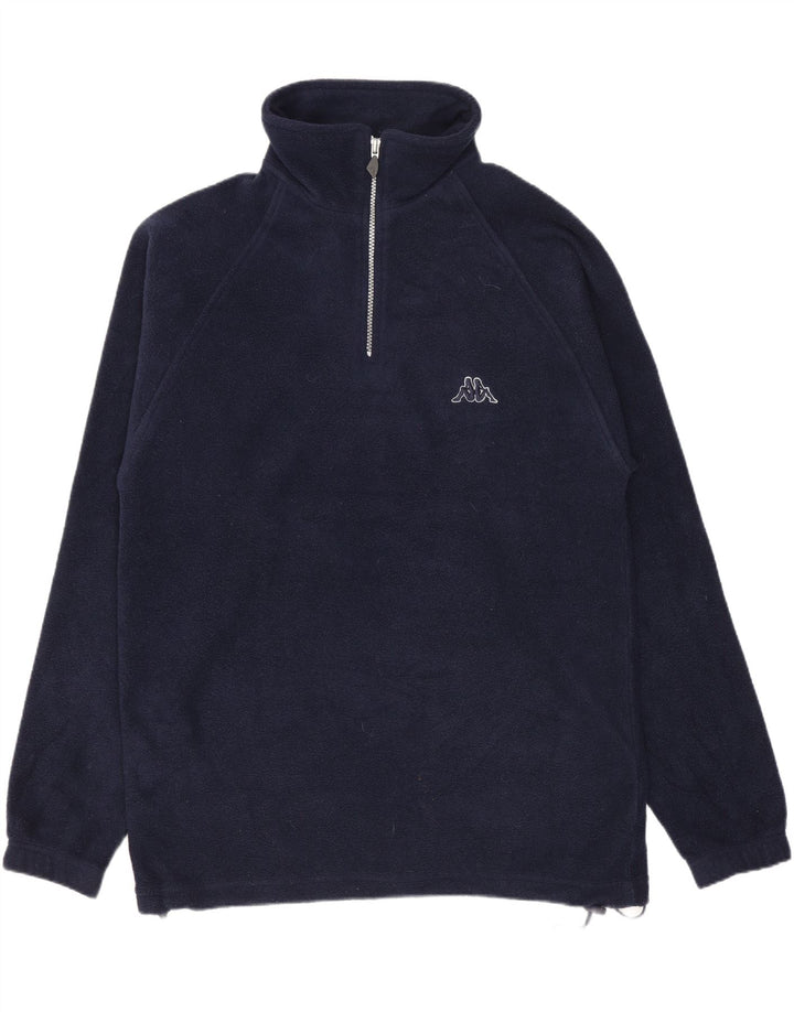 Kappa Pull polaire à col zippé pour homme, petit, bleu marine