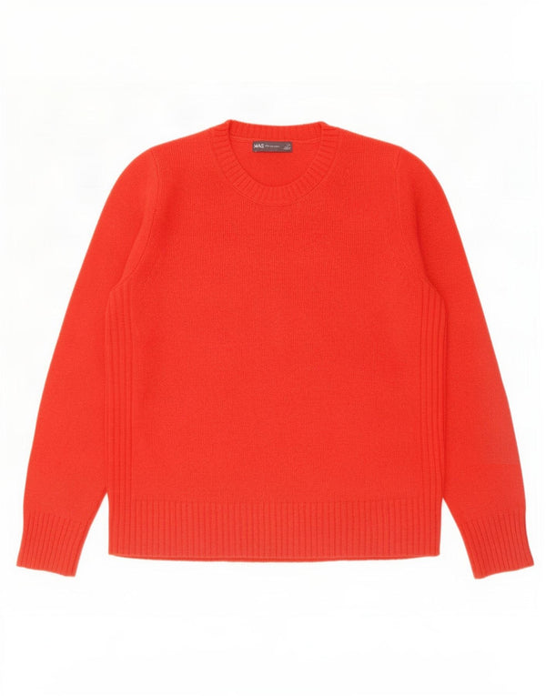 Marks & Spencer Pull à col rond pour femme UK 14 Grande laine rouge