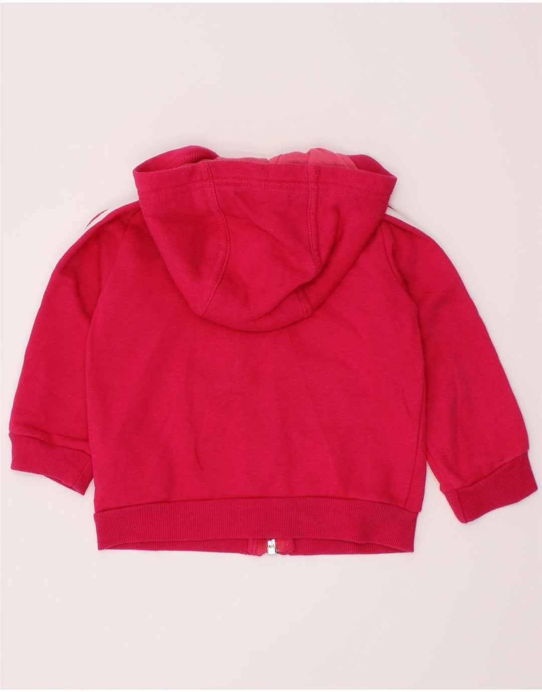 ADIDAS Pull à capuche zippé graphique pour bébé fille 3-6 mois en coton rose