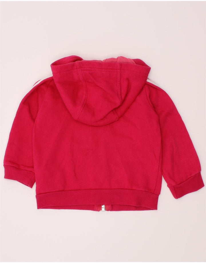 ADIDAS Pull à capuche zippé graphique pour bébé fille 3-6 mois en coton rose