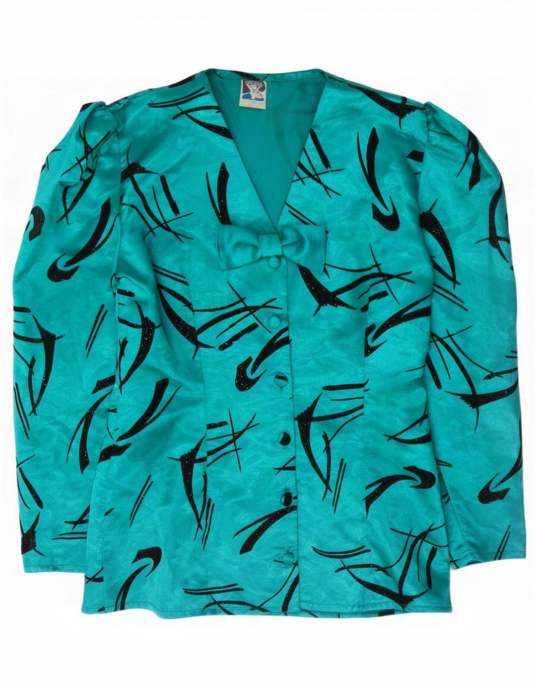 Yessica Chemisier à motif abstrait pour femme UK 12 Vert moyen Polyester