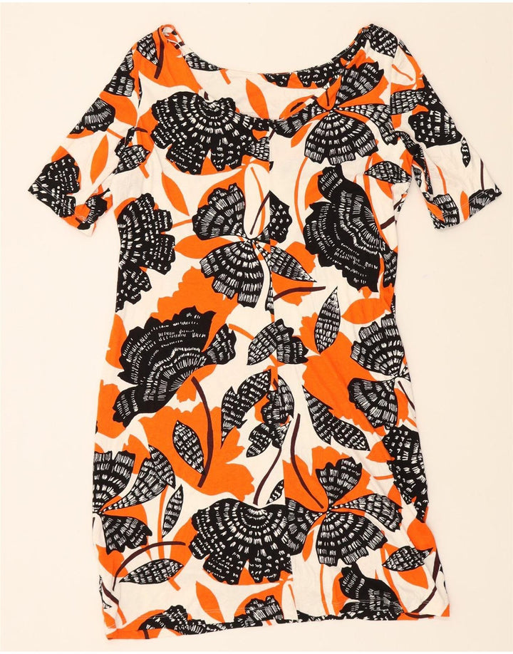 MARKS & SPENCER Womens Sheath Dress UK 12 Medium Multicoloured Floral Vintage Marks & Spencer and Second-Hand Marks & Spencer from Messina Hembry 
