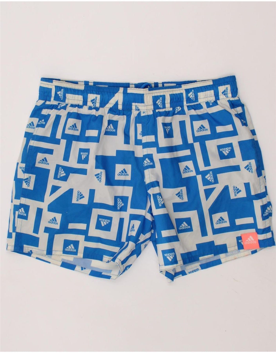 ADIDAS Boys Graphic Sport Shorts 9-10 Years Blue Vintage Adidas and Second-Hand Adidas from Messina Hembry 