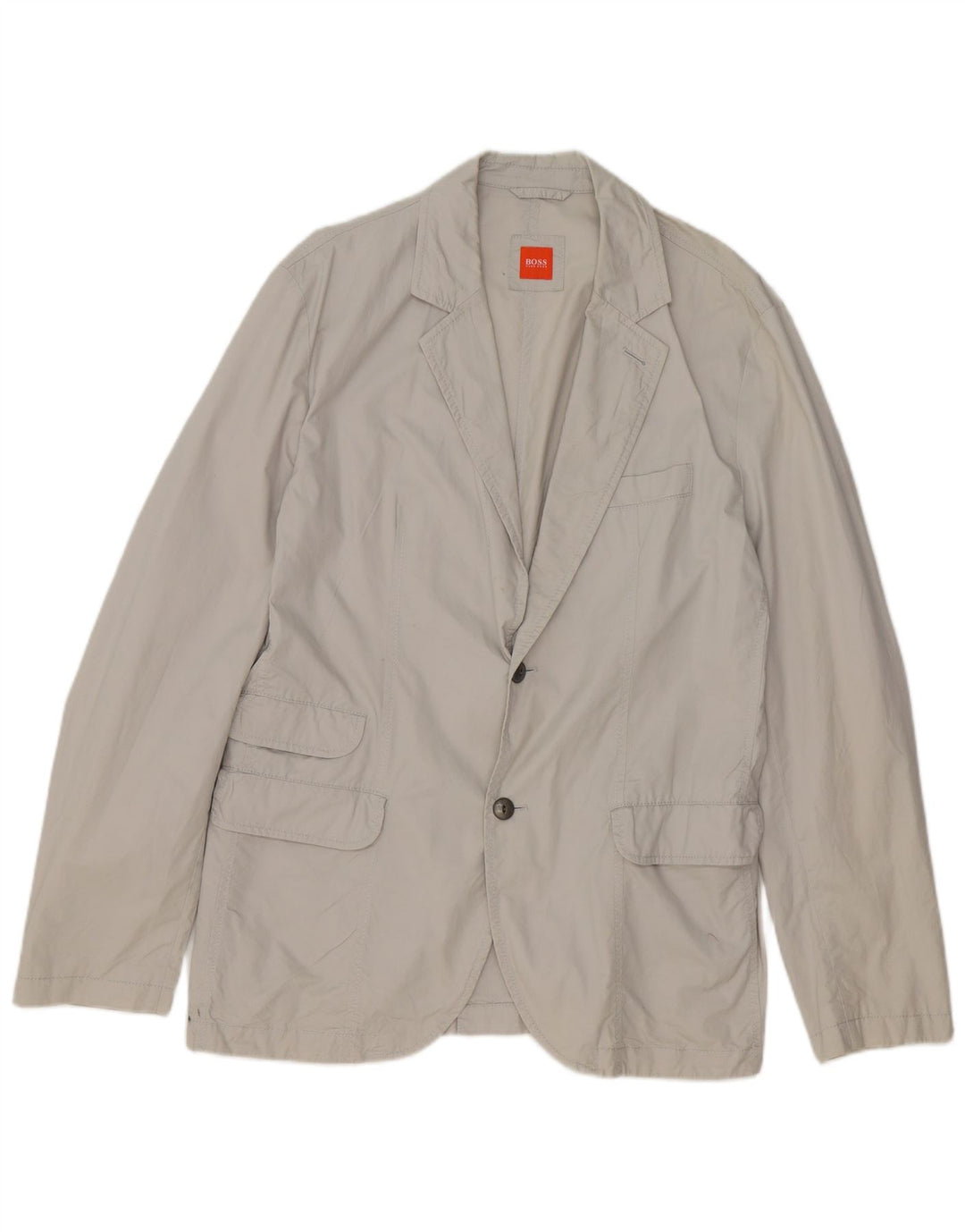 Hugo Boss Veste blazer à 2 boutons pour homme UK 52 XL Gris Coton