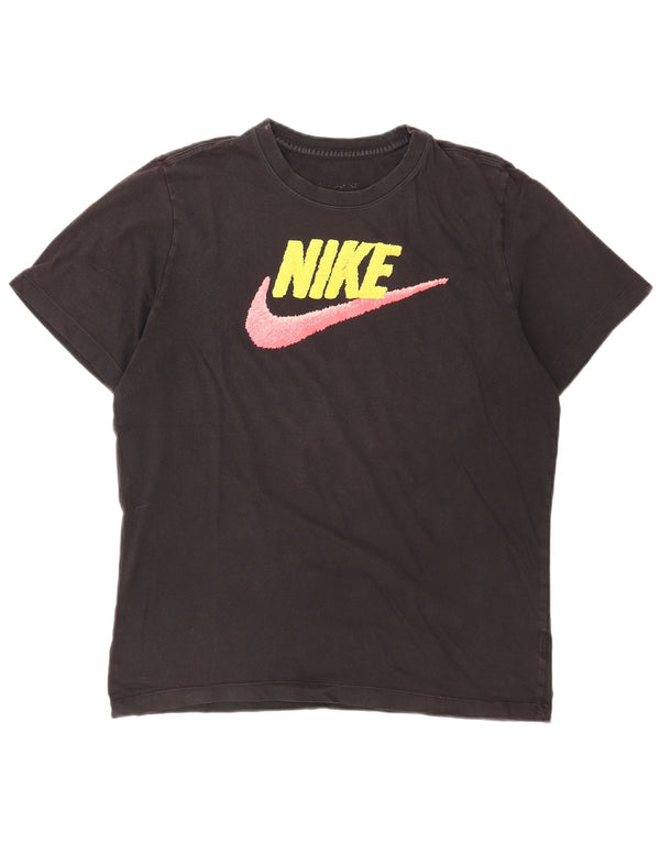 Nike T-shirt graphique pour femme UK 14 Large Noir