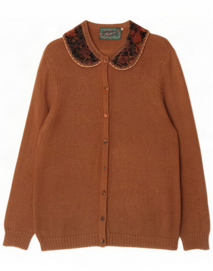 Beatrice Womens Cardigan Sweater IT 44 Medium Brown Mohair
