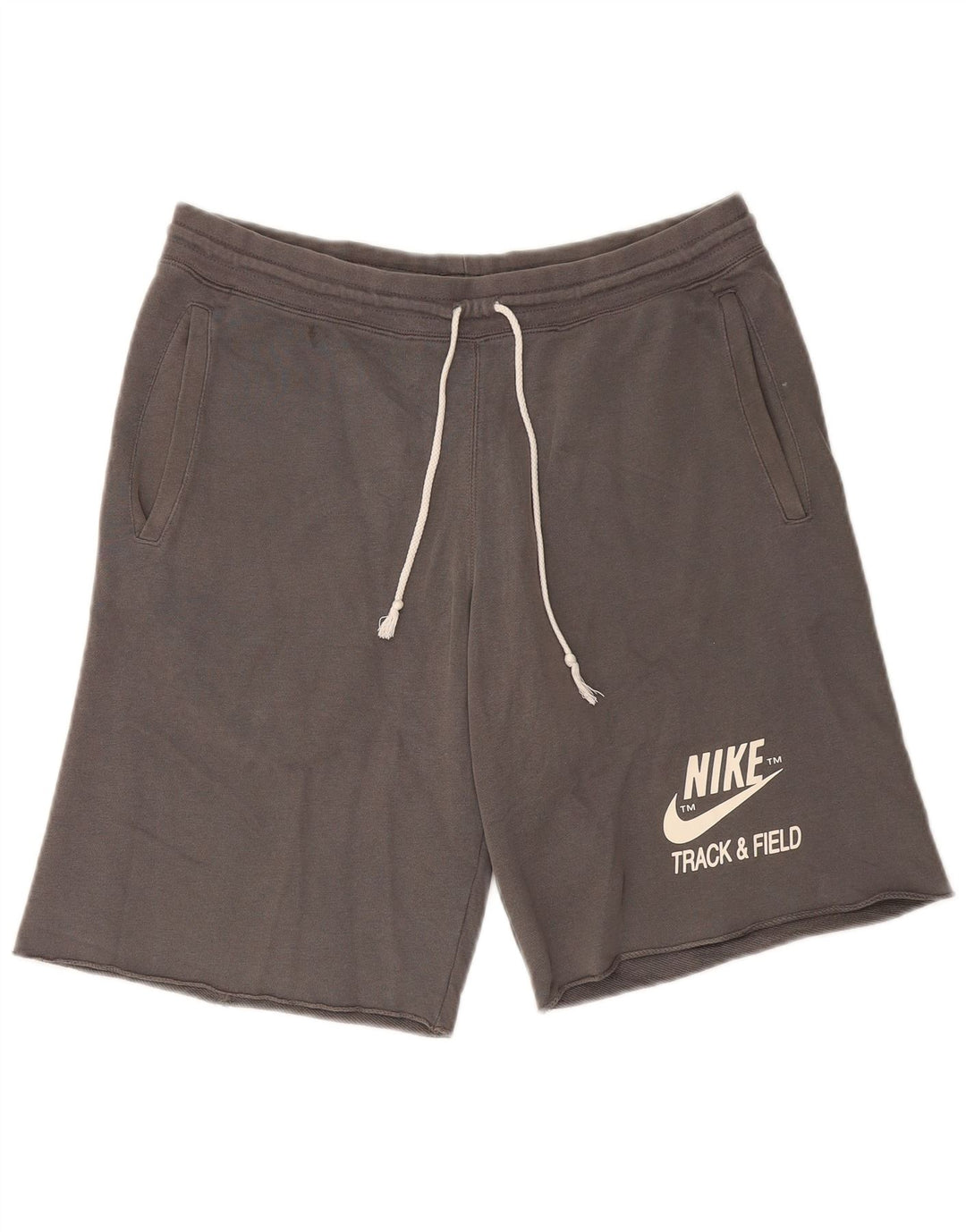 Nike Short de sport graphique en coton gris moyen pour homme