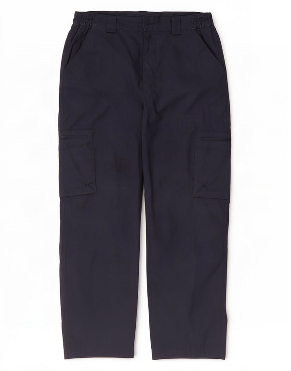 Mountain Warehouse Pantalon Cargo Droit Homme W32 L27 Bleu Marine Polyester