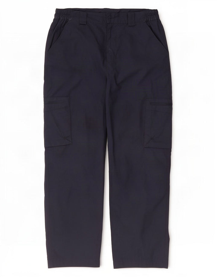 Mountain Warehouse Pantalon Cargo Droit Homme W32 L27 Bleu Marine Polyester