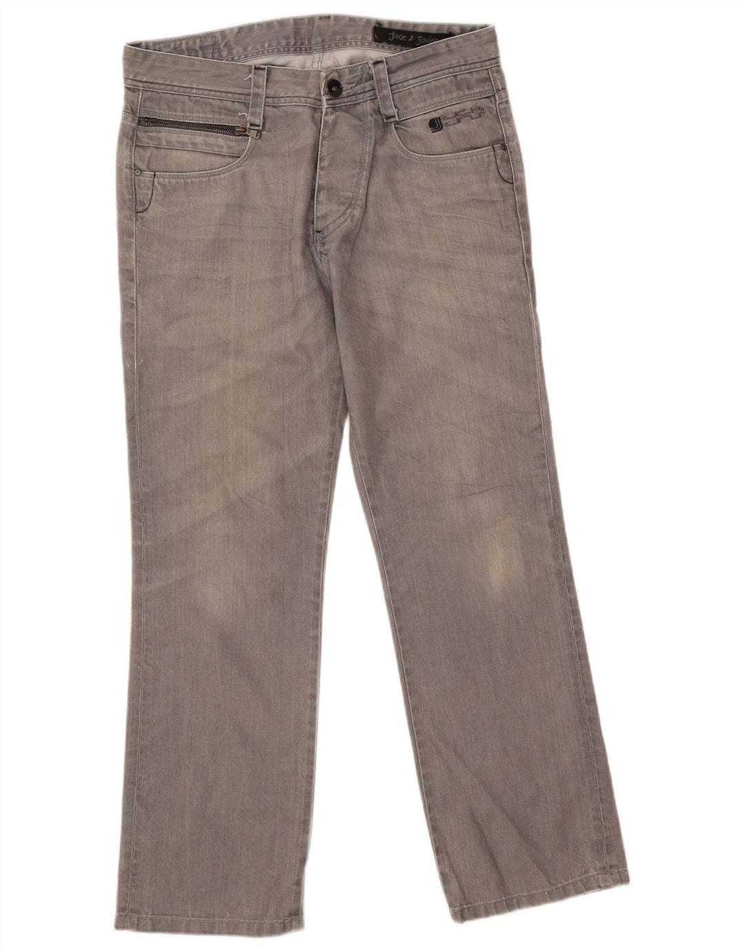 Jack & Jones Jean Droit W33 L29 Homme Gris