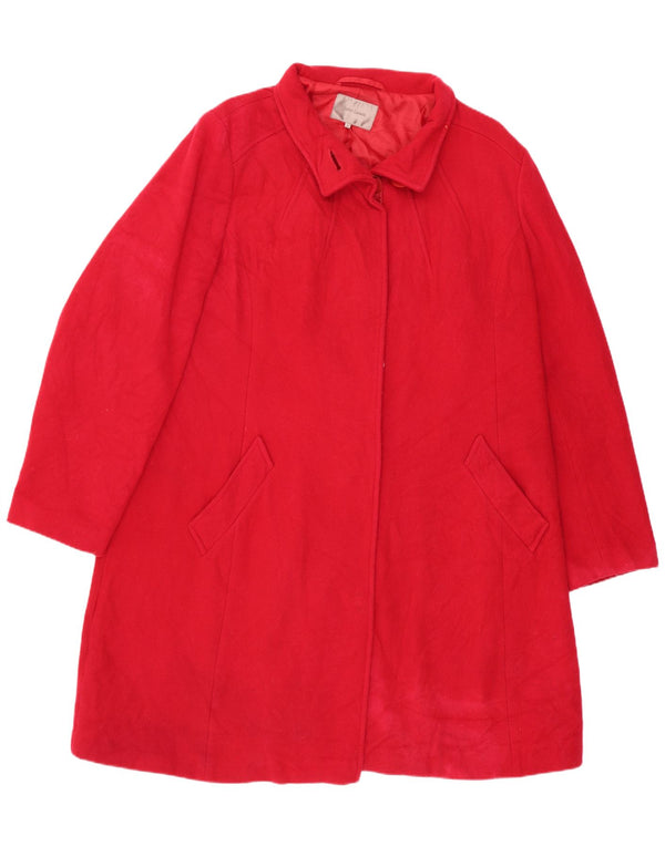 John Lewis Manteau Femme UK 18 XL Laine Rouge