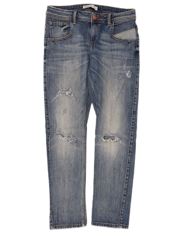 Zara Jean slim effet vieilli pour femme EU 36 XS W26 L27 Bleu