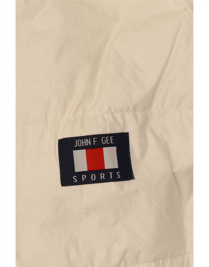 John F Gee Veste rembourrée pour homme UK 40 Large Blanc Polyamide