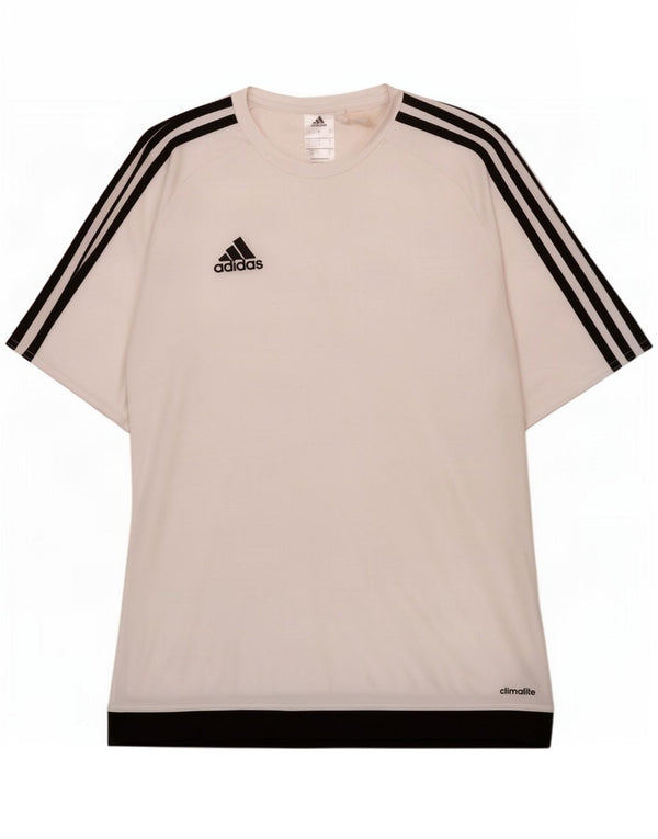 Adidas Climalite T-Shirt Haut Petit Blanc Colorblock Polyester