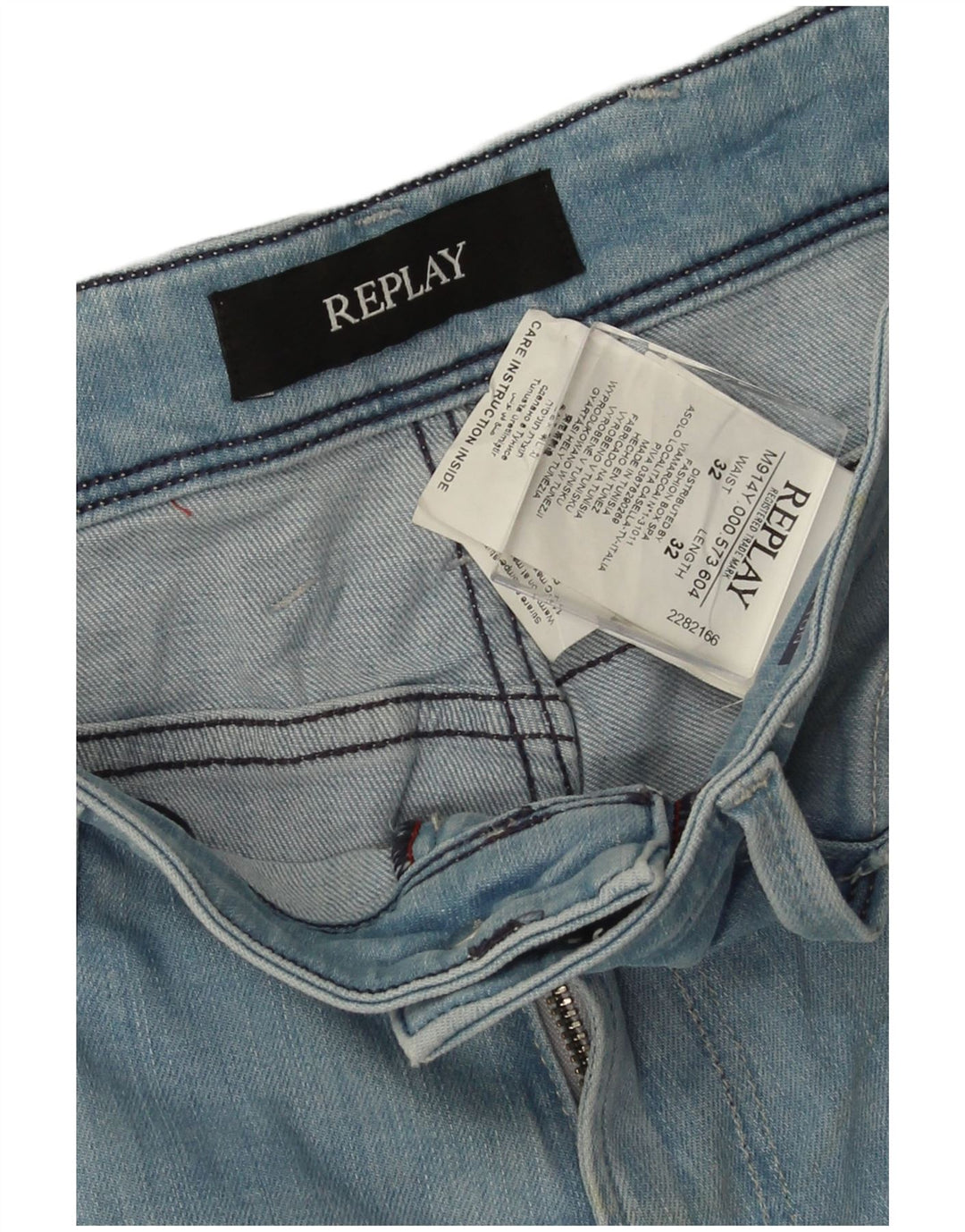 REPLAY Jean Slim Homme W32 L32 Bleu Coton