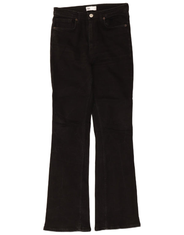 Zara Jean évasé femme EU 38 Small W28 L31 coton noir
