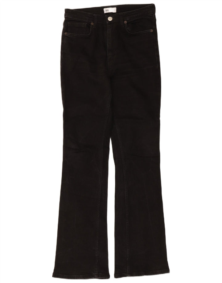 Zara Jean évasé femme EU 38 Small W28 L31 coton noir