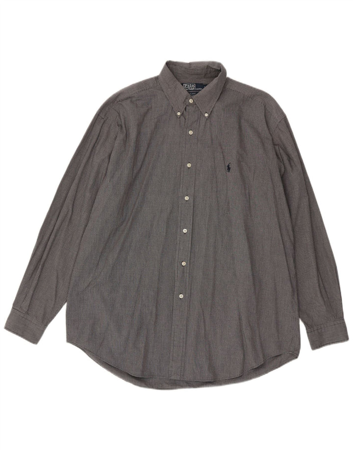 Polo Ralph Lauren Chemise Blaire pour hommes en coton vichy gris moyen