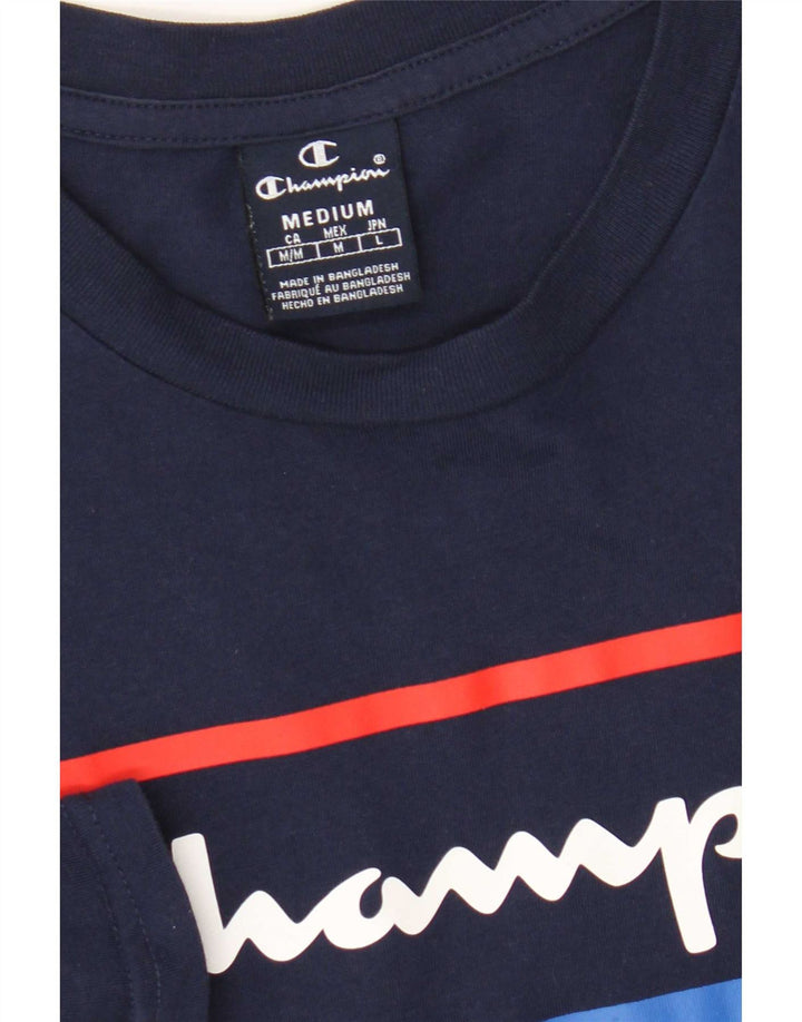 Champion T-Shirt Graphique Homme Bleu Marine Moyen