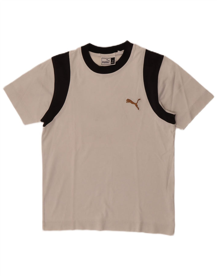 Puma T-Shirt Homme Blanc Small Colorblock