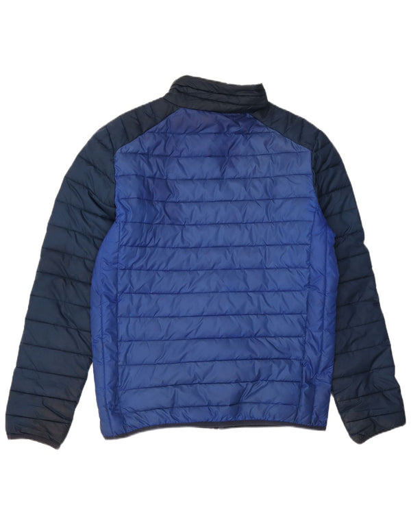 Ellesse Veste matelassée pour homme UK 38 Bleu moyen Polyester colour block