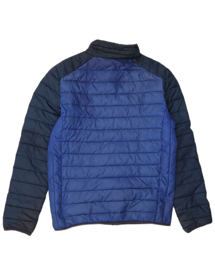 Ellesse Veste matelassée pour homme UK 38 Bleu moyen Polyester colour block