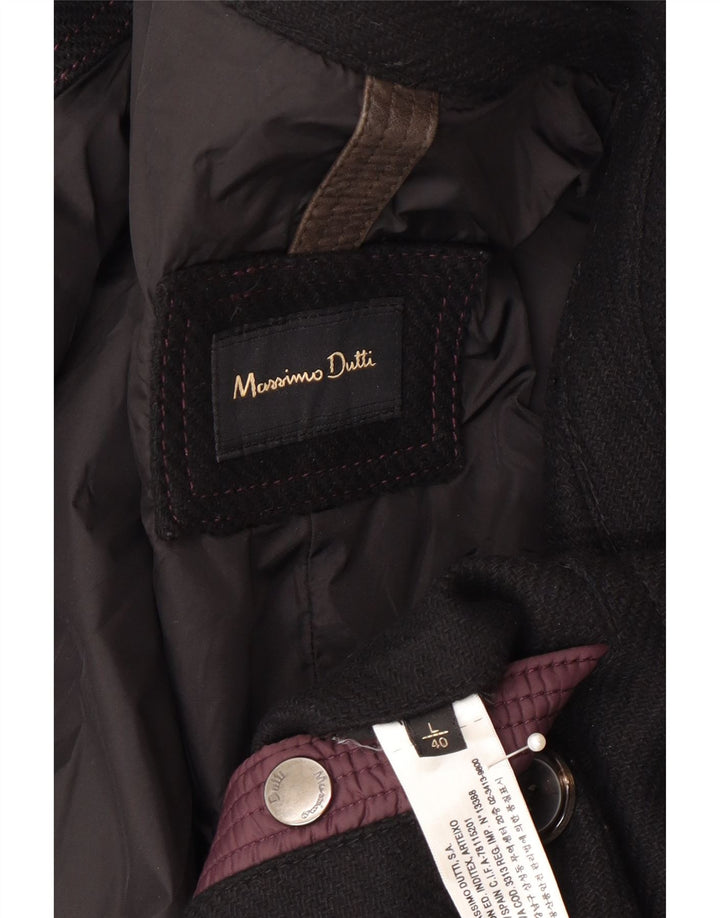Massimo Dutti Caban pour homme UK 40 Large Noir Nylon