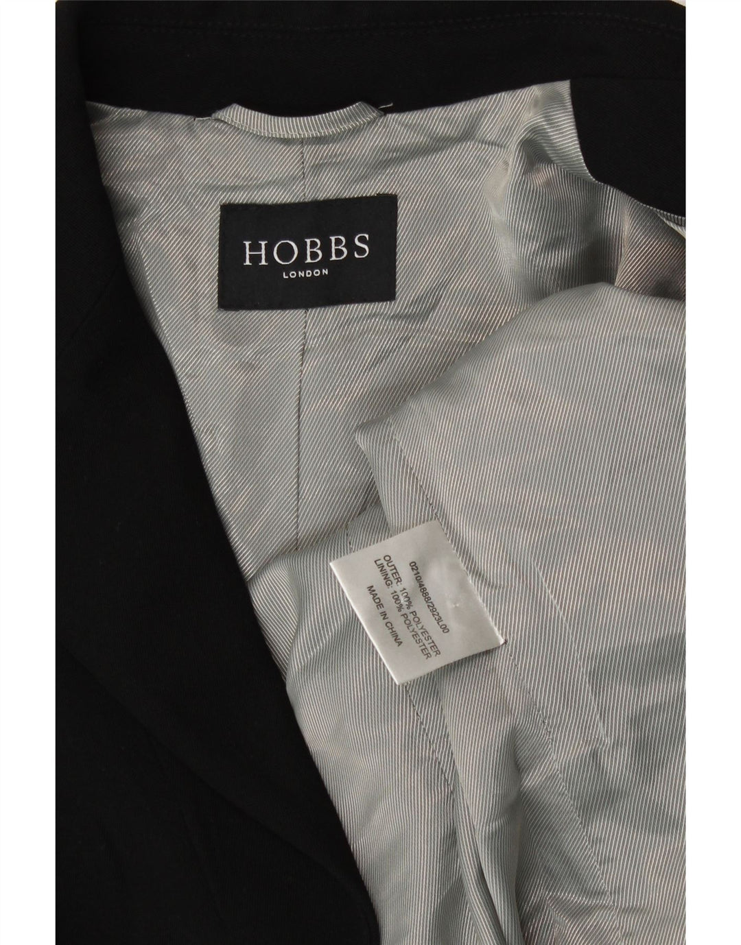 Hobbs Veste blazer à 2 boutons pour femme UK 12 Noir moyen Polyester