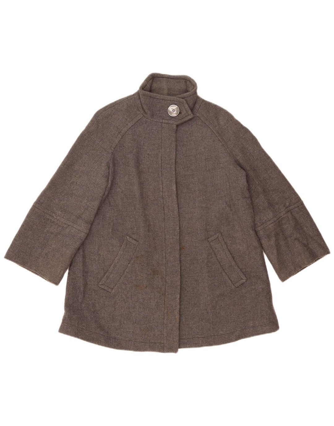 Zara Manteau surdimensionné pour femme UK 10 Petite laine grise