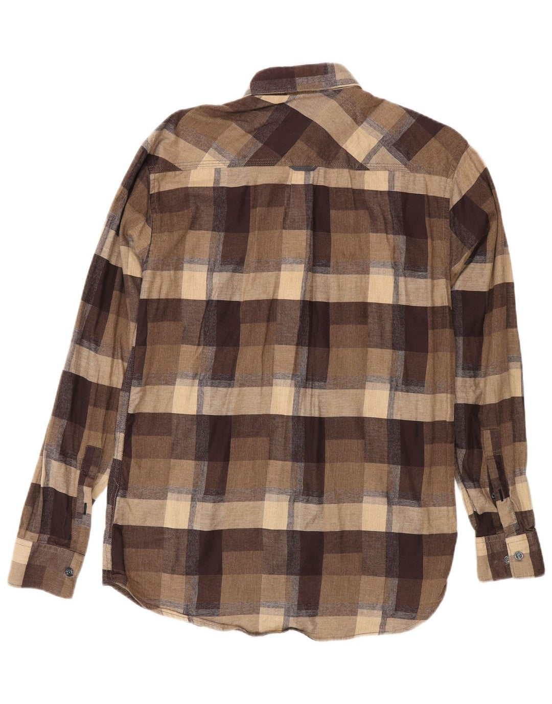 Gant Chemise en flanelle coupe classique pour hommes, grand carreaux en coton marron