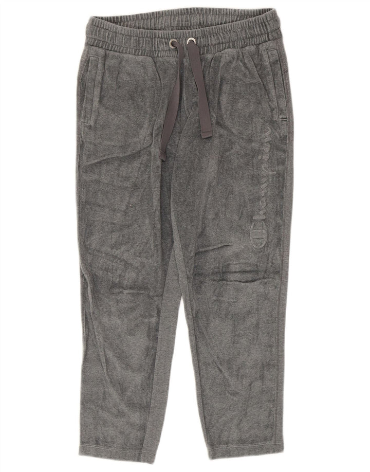 Champion Pantalon de survêtement en velours graphique pour femme UK 12 Gris moyen