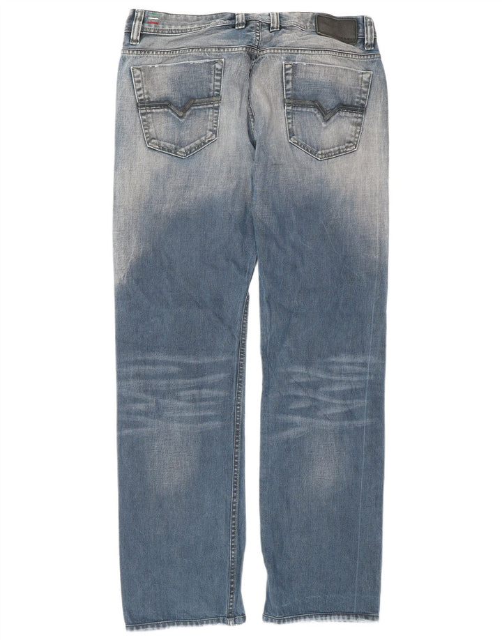 Diesel Jean Droit Homme W33 L34 Bleu Coton