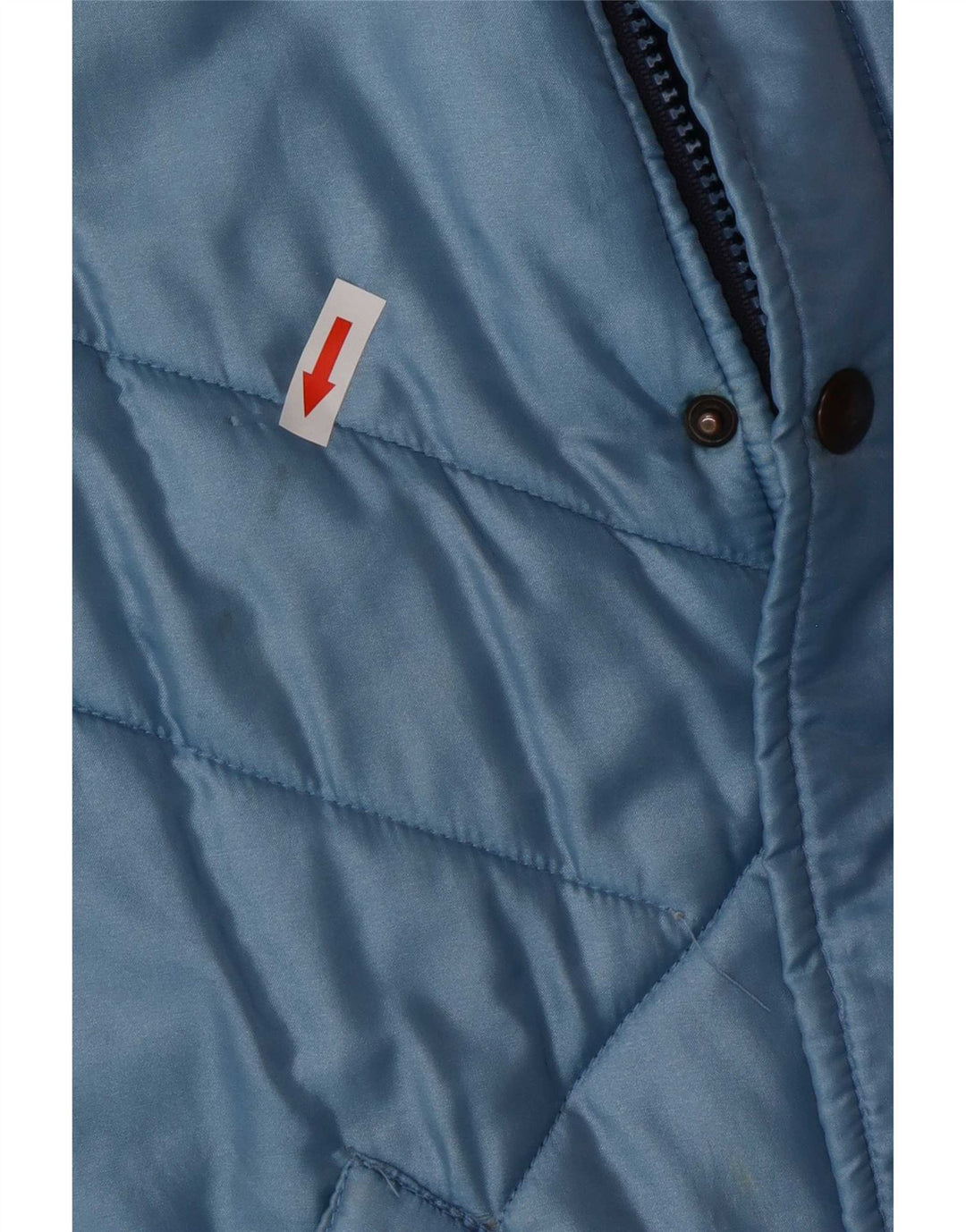 Vintage Mens Padded Jacket UK 38 Medium Blue Colourblock
