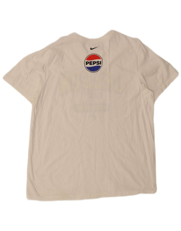 Nike Hommes Oregon Ducks T-Shirt Graphique Haut XL Coton Blanc