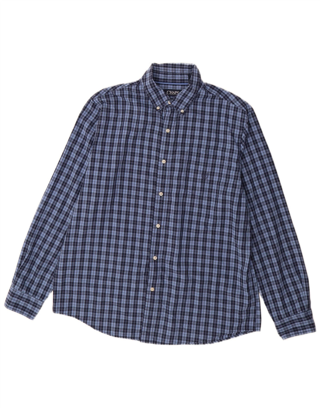 Chaps Chemise Homme Easy Care XL Bleu Carreaux Coton