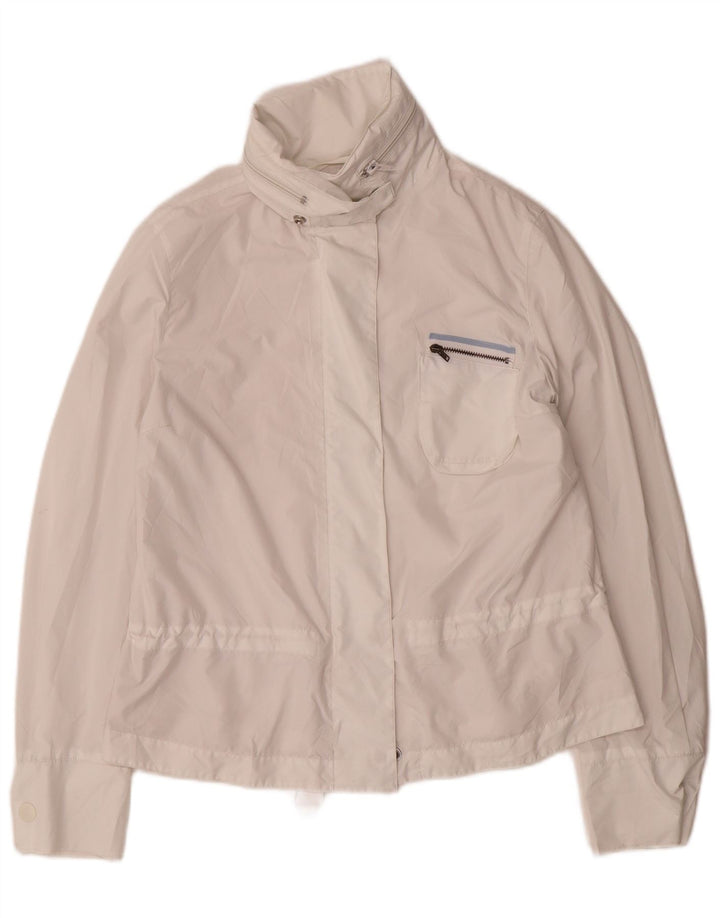 Armani Jeans Veste coupe-vent pour femme UK 8 Small Blanc Polyester