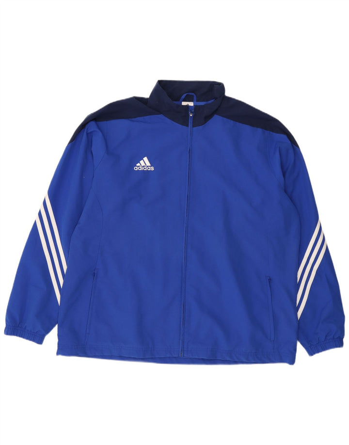 Adidas Veste de survêtement pour homme 2XL Bleu Colorblock Polyester