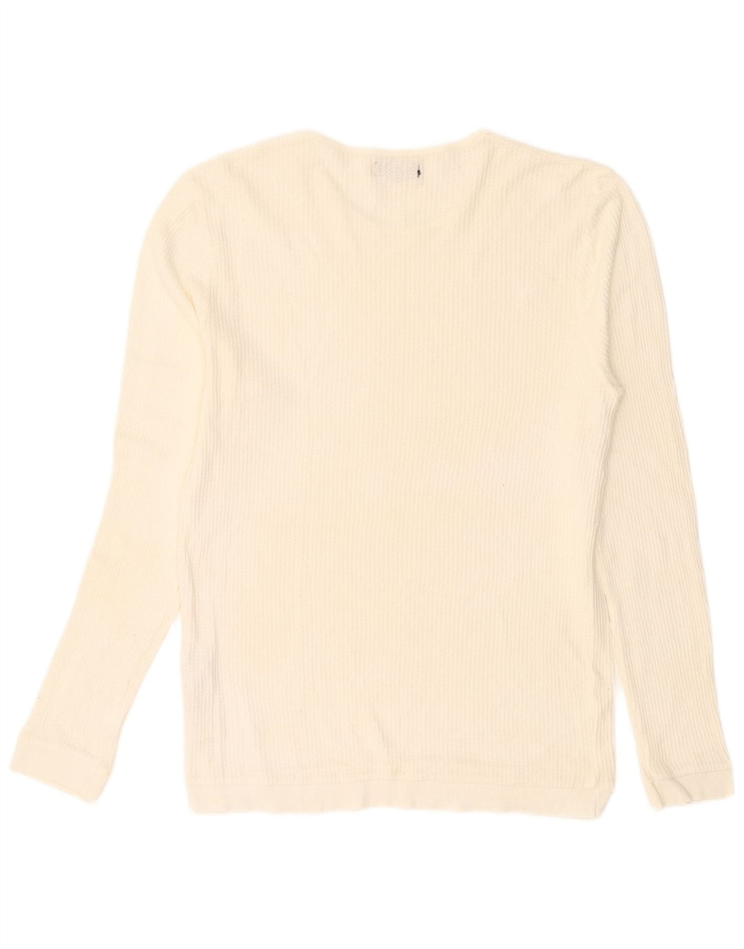 Zara Pull à col rond pour homme en coton blanc cassé moyen