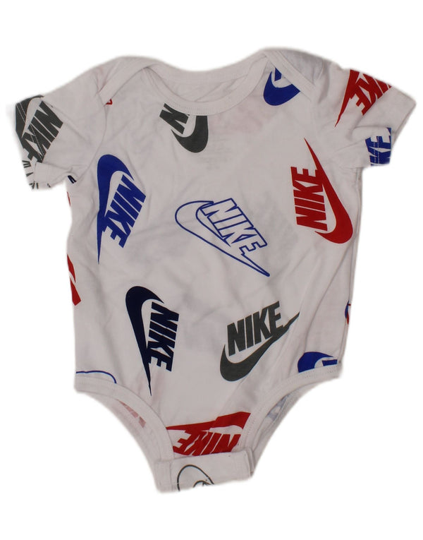 NIKE Baby Boys Graphic Bodysuit 3-6 Months White Cotton