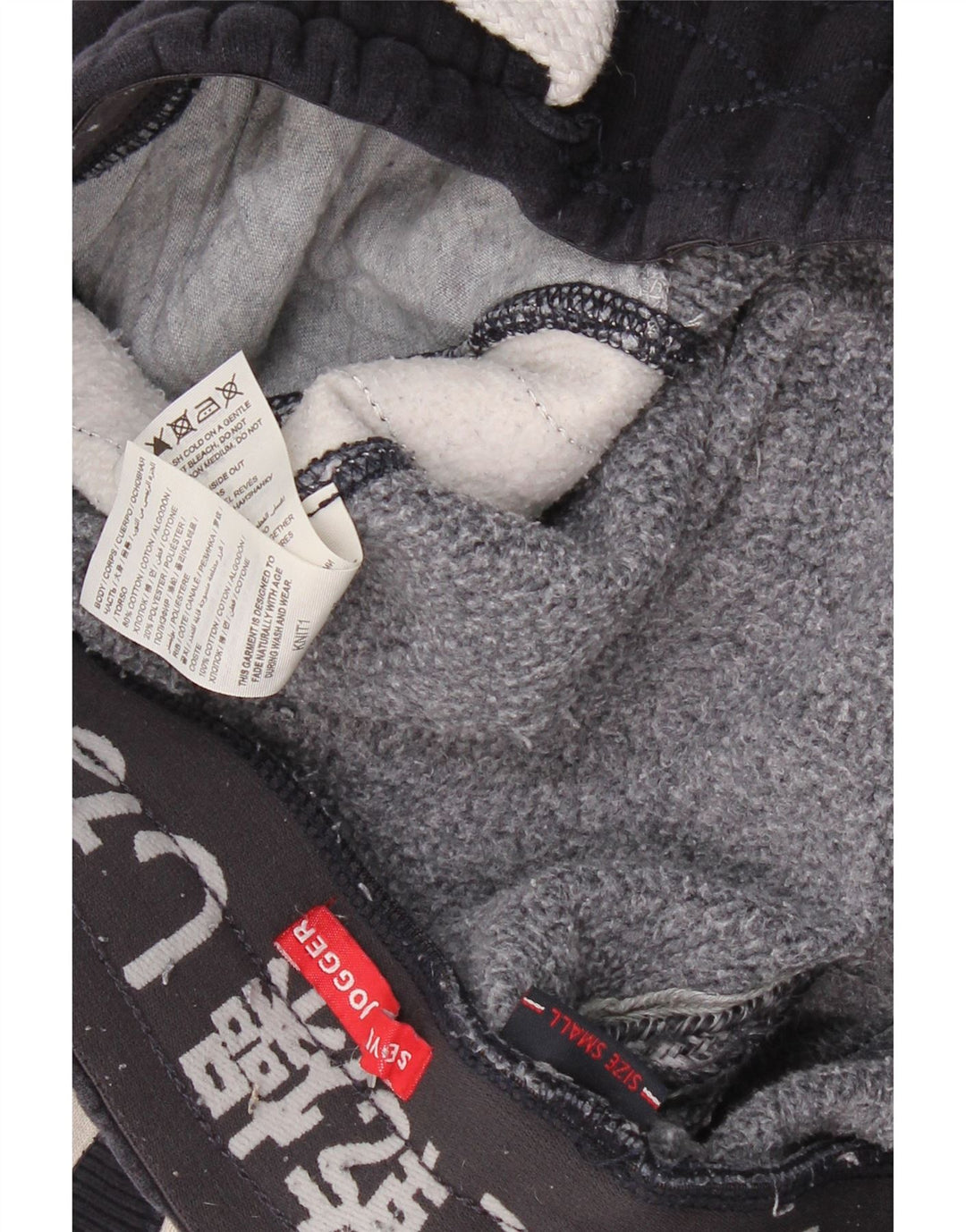 SUPERDRY Pantalon de Survêtement Graphique Homme Small Bleu Marine Colourblock