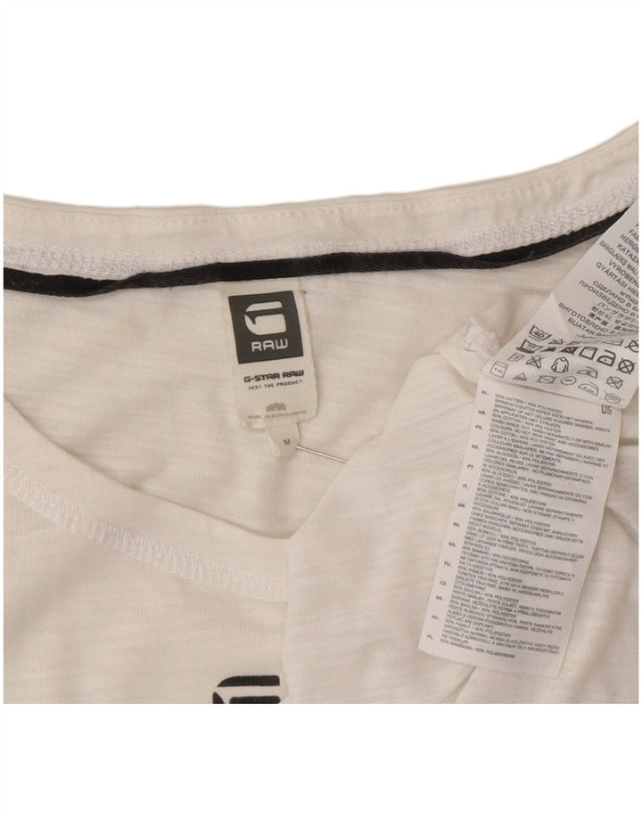 G-Star T-Shirt Graphique Homme Blanc Moucheté Coton