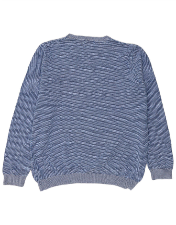 MARKS & SPENCER Pull à col rond pour homme en coton bleu moyen