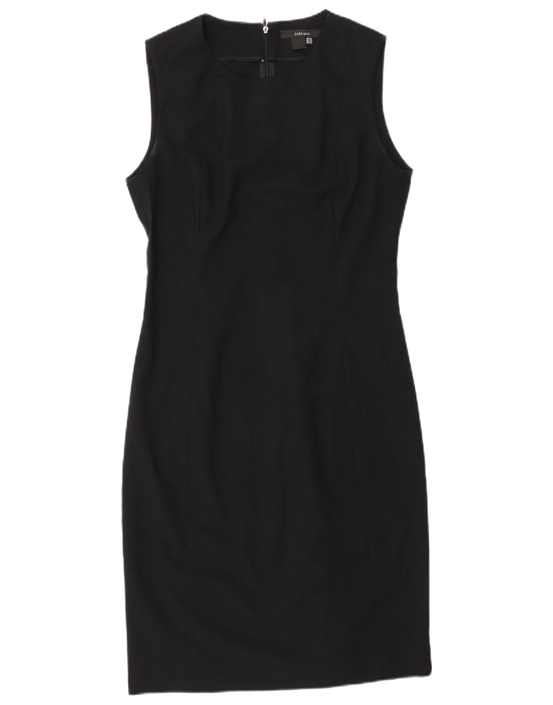 Zara Robe fourreau sans manches pour femme EU 42 Large Noir